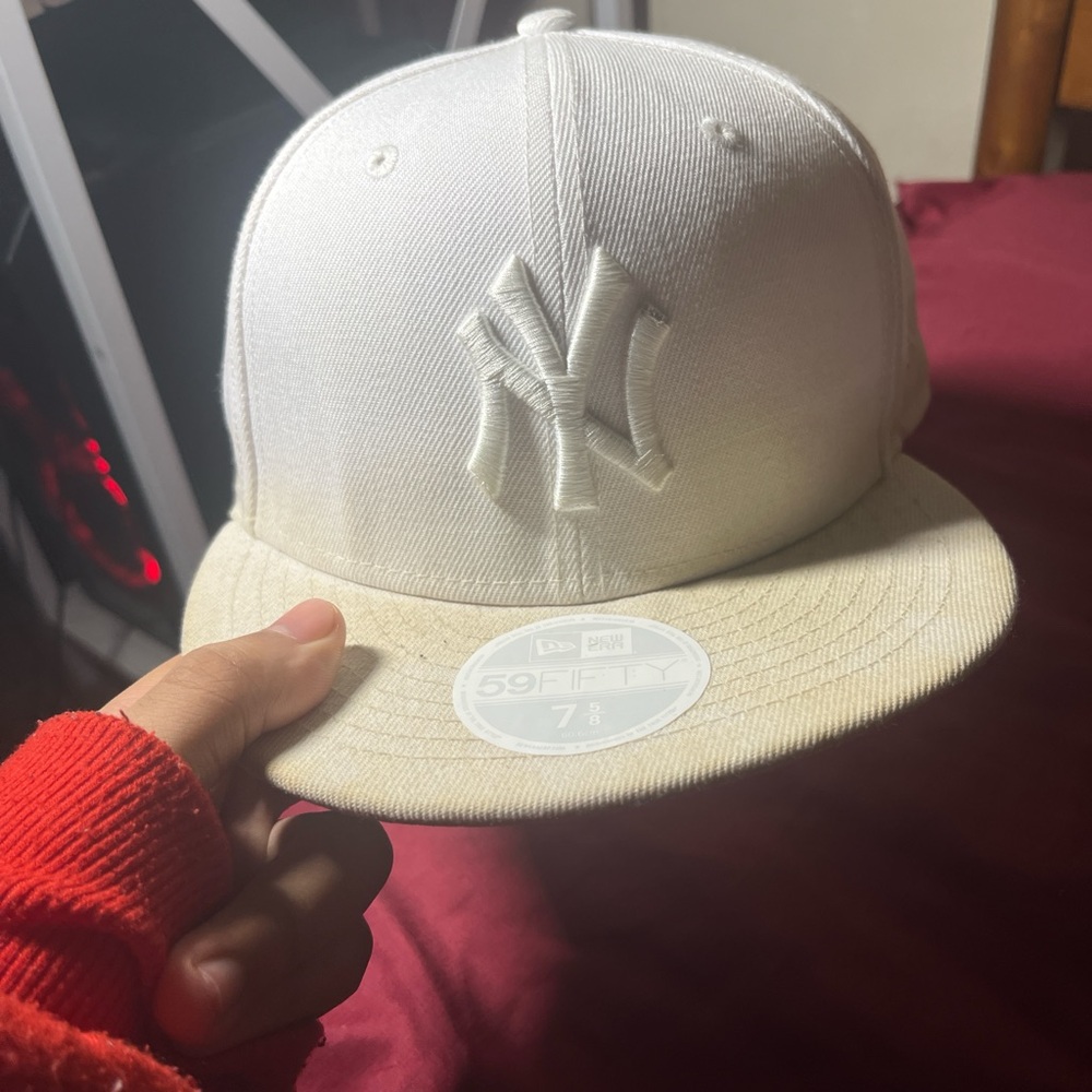 Yankees New Era White Fitted Cap